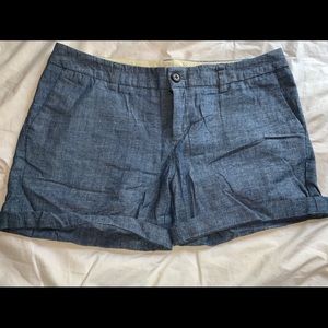 Blue canvas shorts